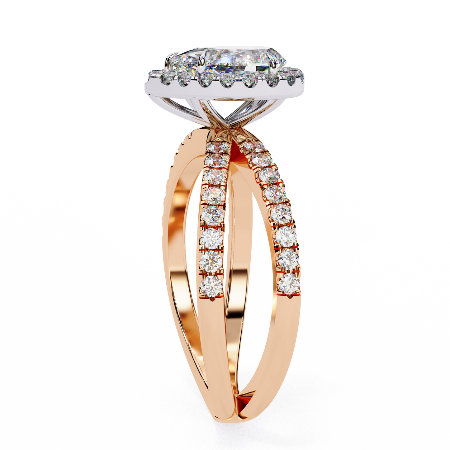 elodie lab grown diamond pear halo embrace ring