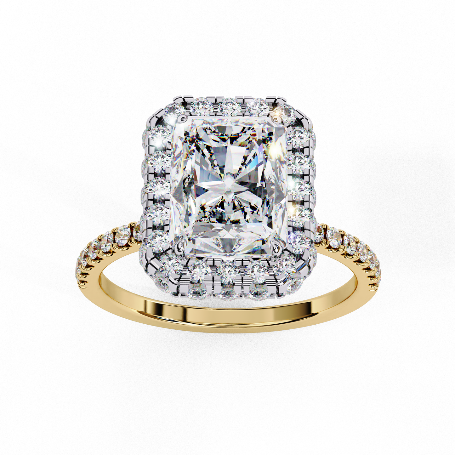 luminous radiant lab grown diamond ring