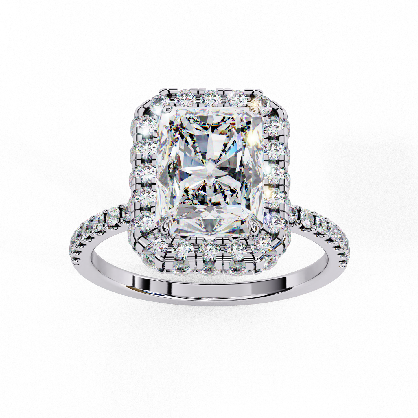 luminous radiant lab grown diamond ring