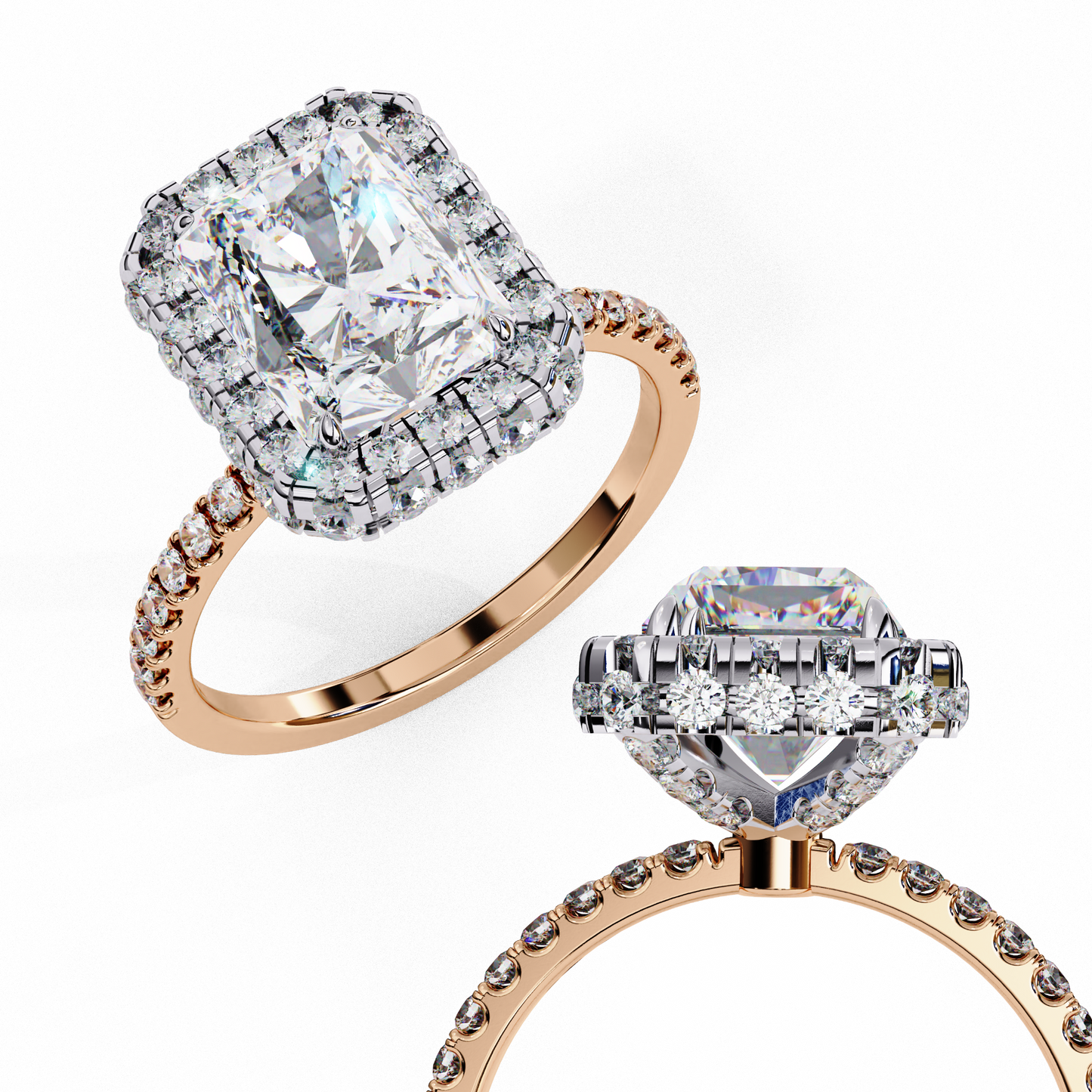 luminous radiant lab grown diamond ring