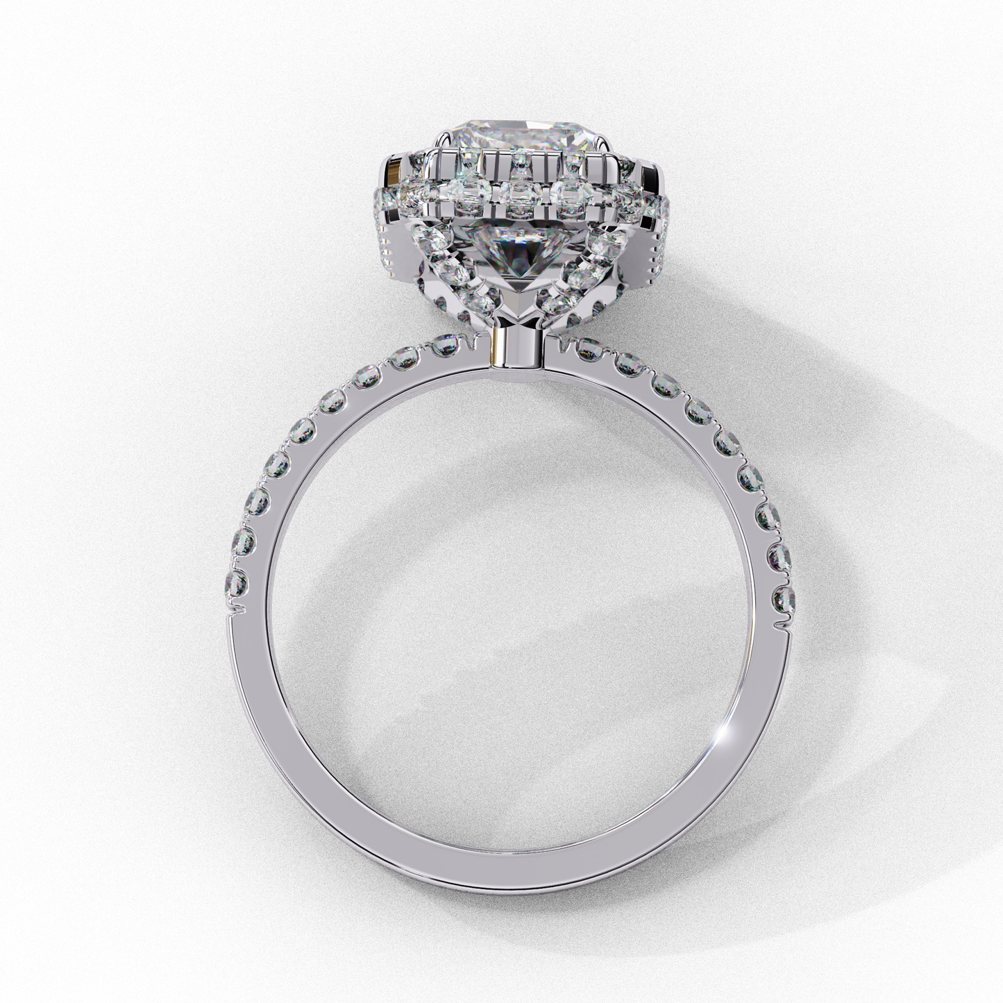 luminous radiant lab grown diamond ring