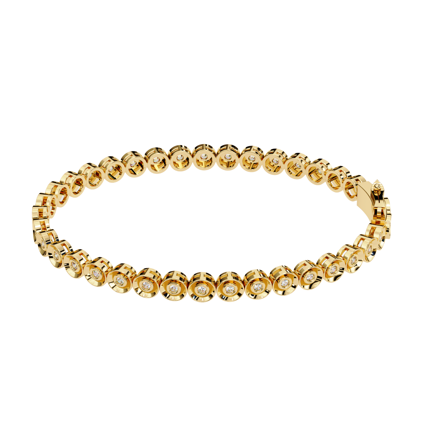 bella bezel lab grown diamond bracelet