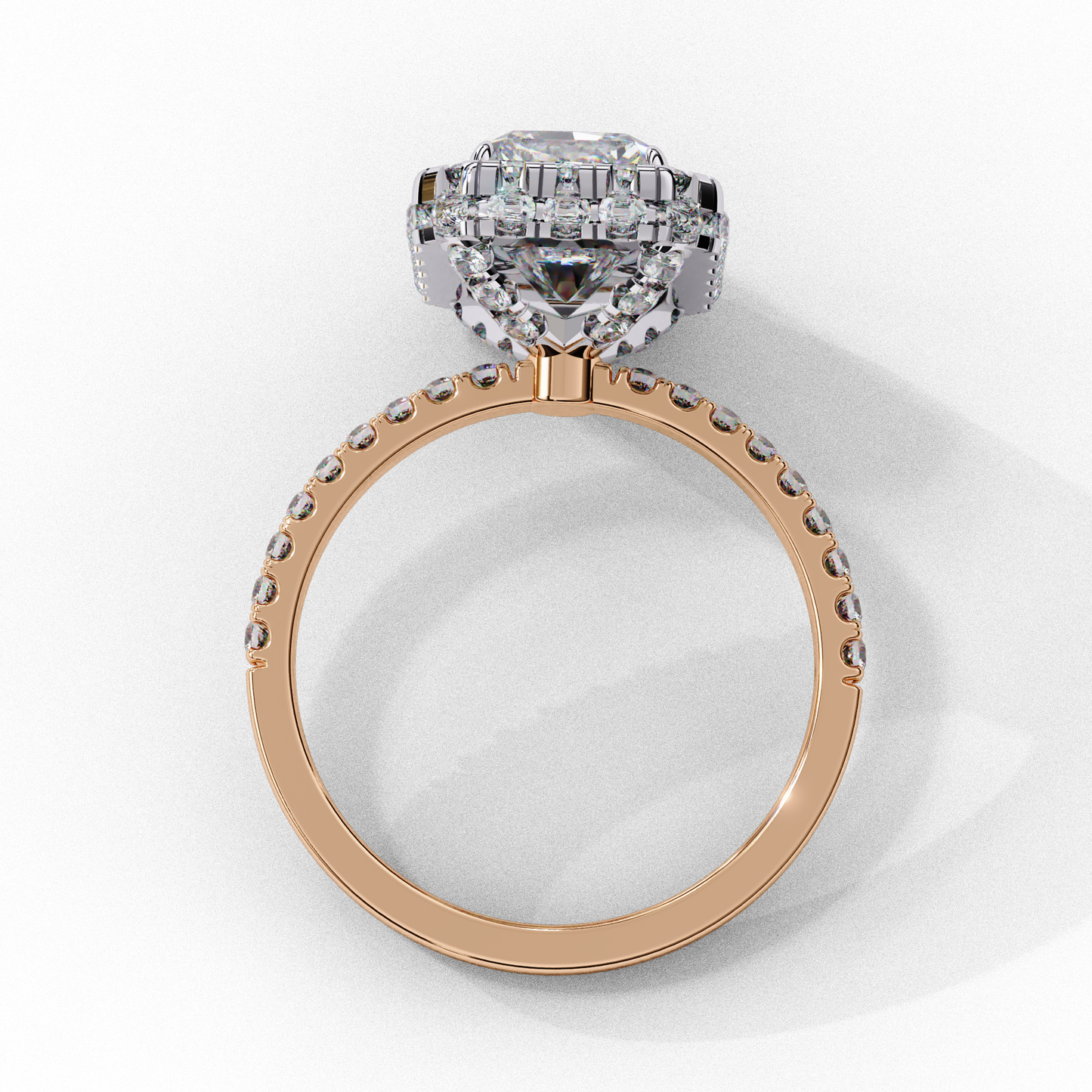 luminous radiant lab grown diamond ring