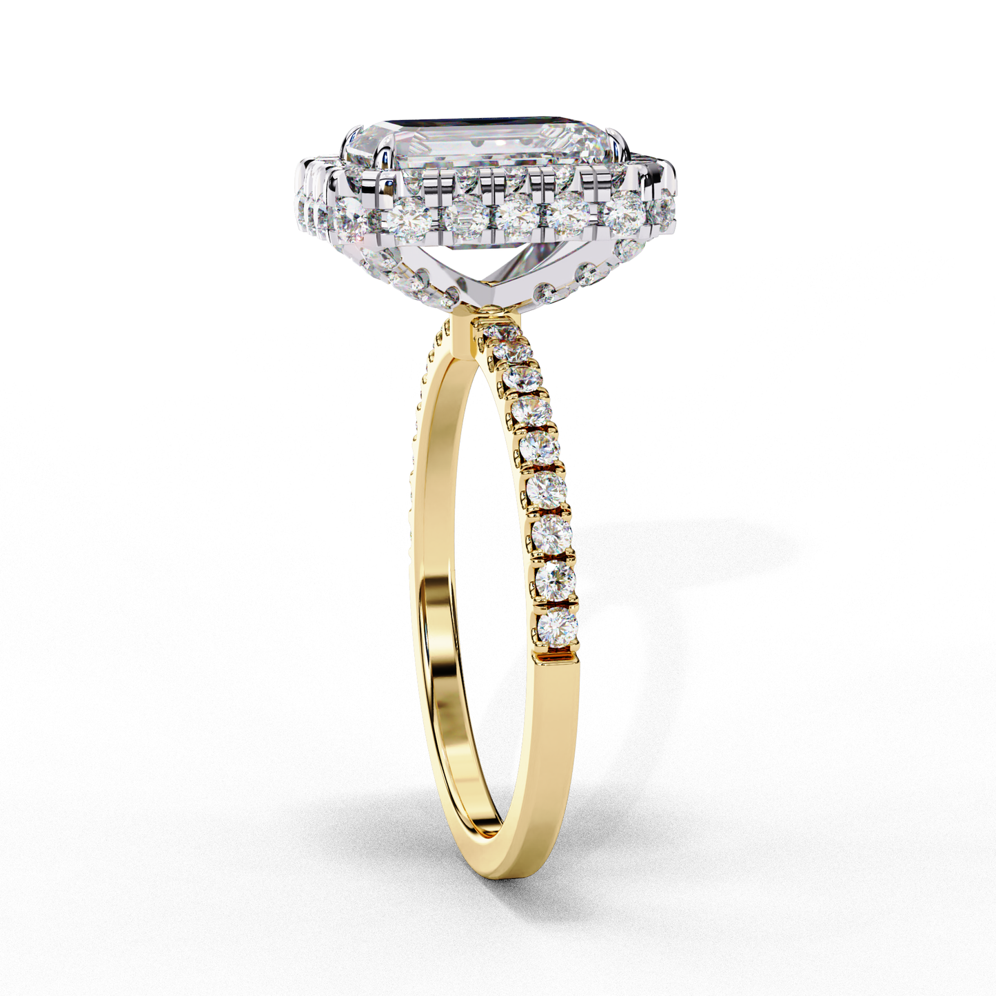 luminous radiant lab grown diamond ring