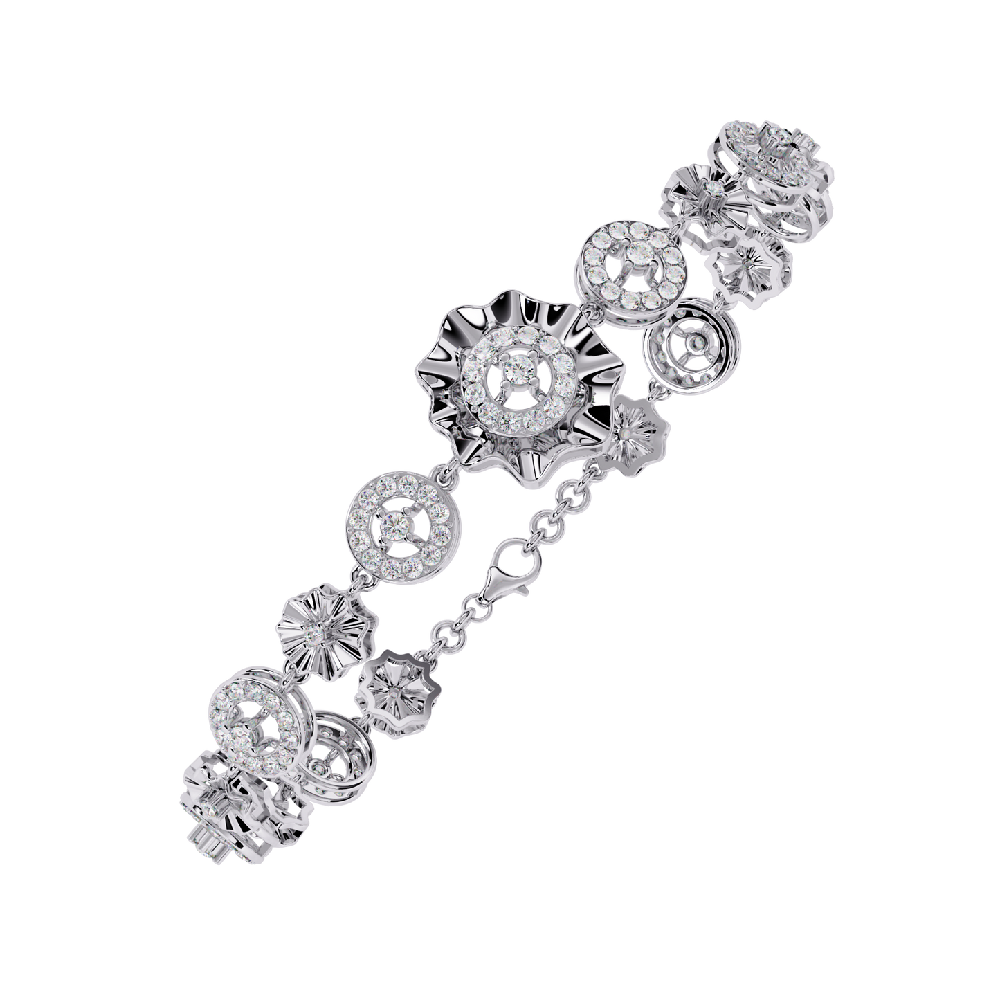 aurelia medallion lab grown diamond bracelet