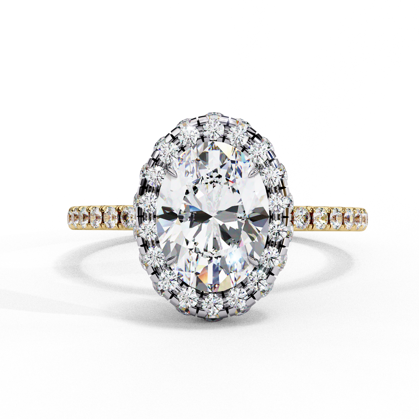 radiance oval lab grown diamond ring