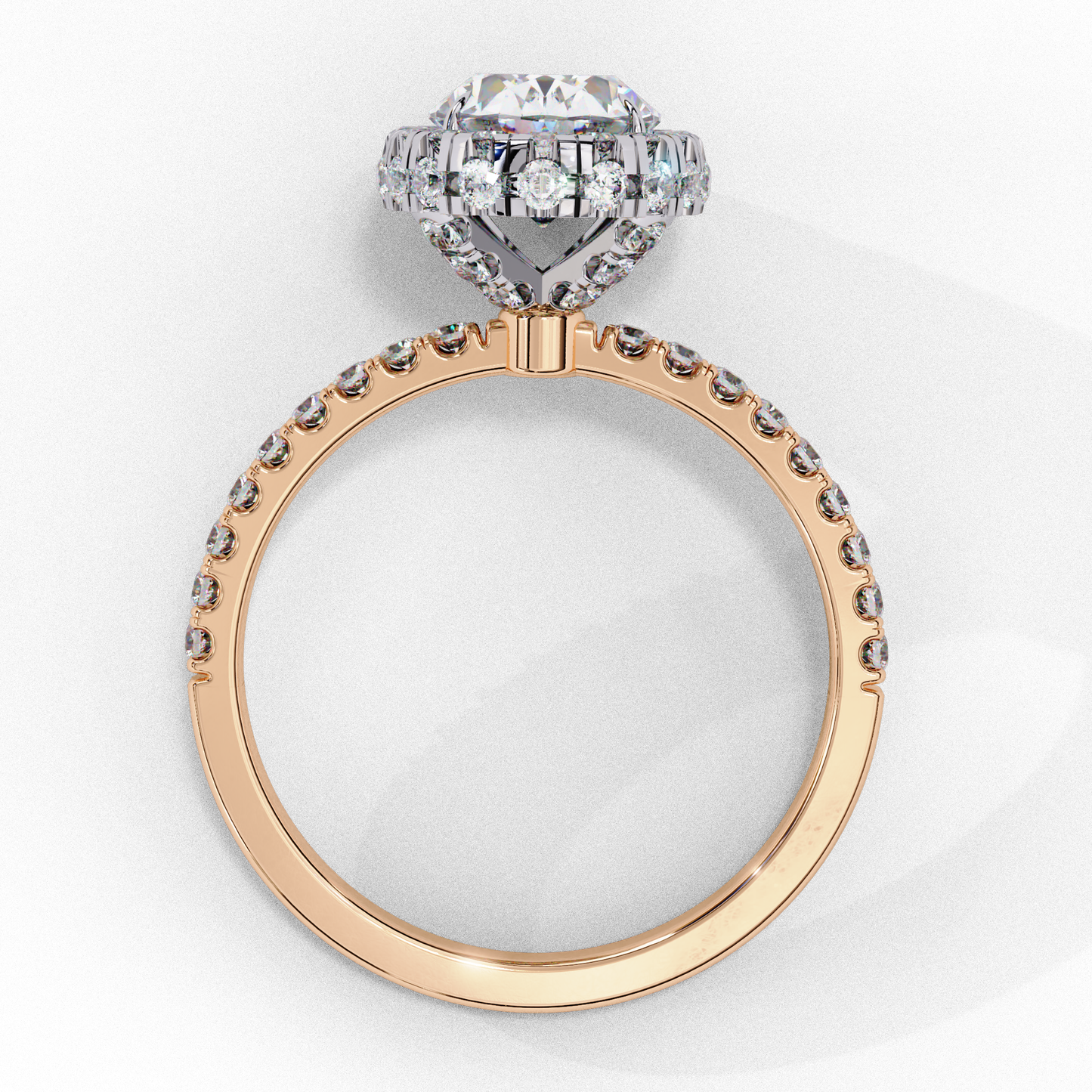 radiance oval lab grown diamond ring