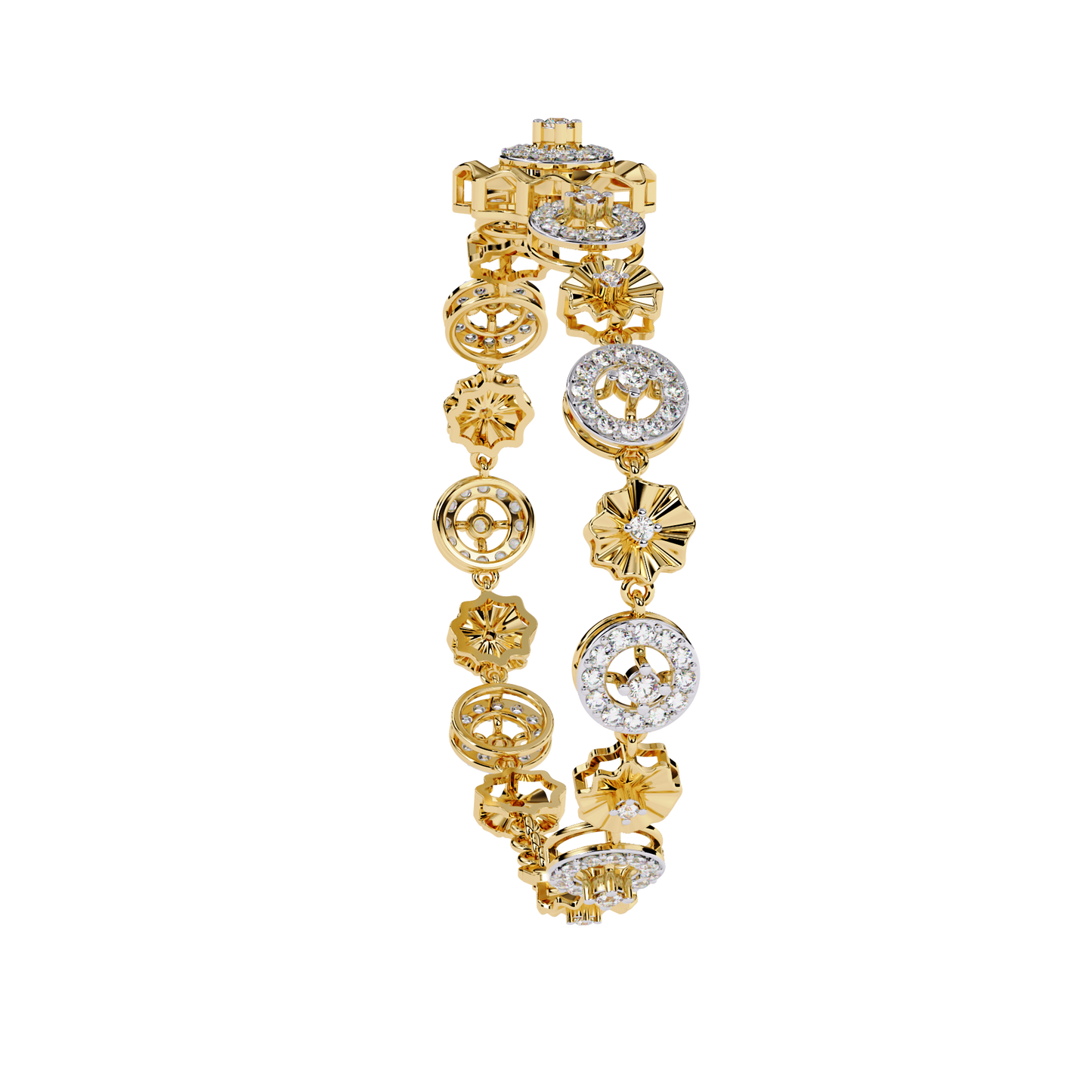 aurelia medallion lab grown diamond bracelet