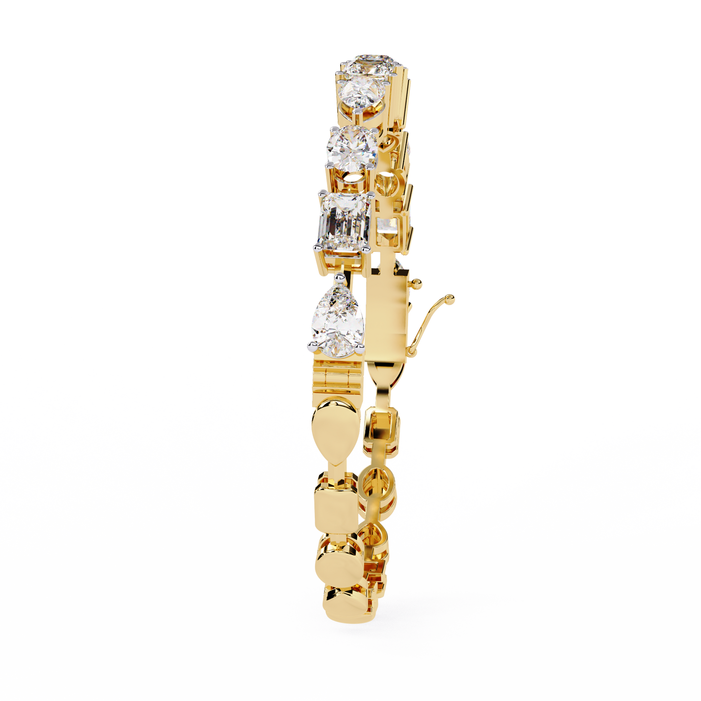 prism cut lab grown diamond bracelet