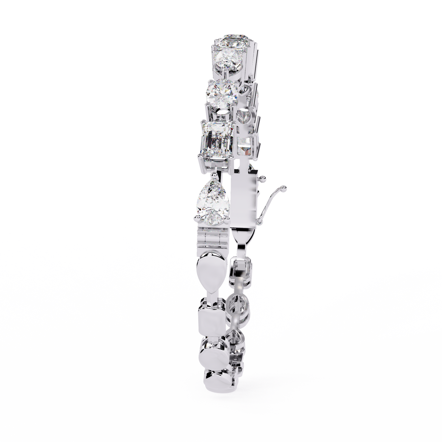 prism cut lab grown diamond bracelet