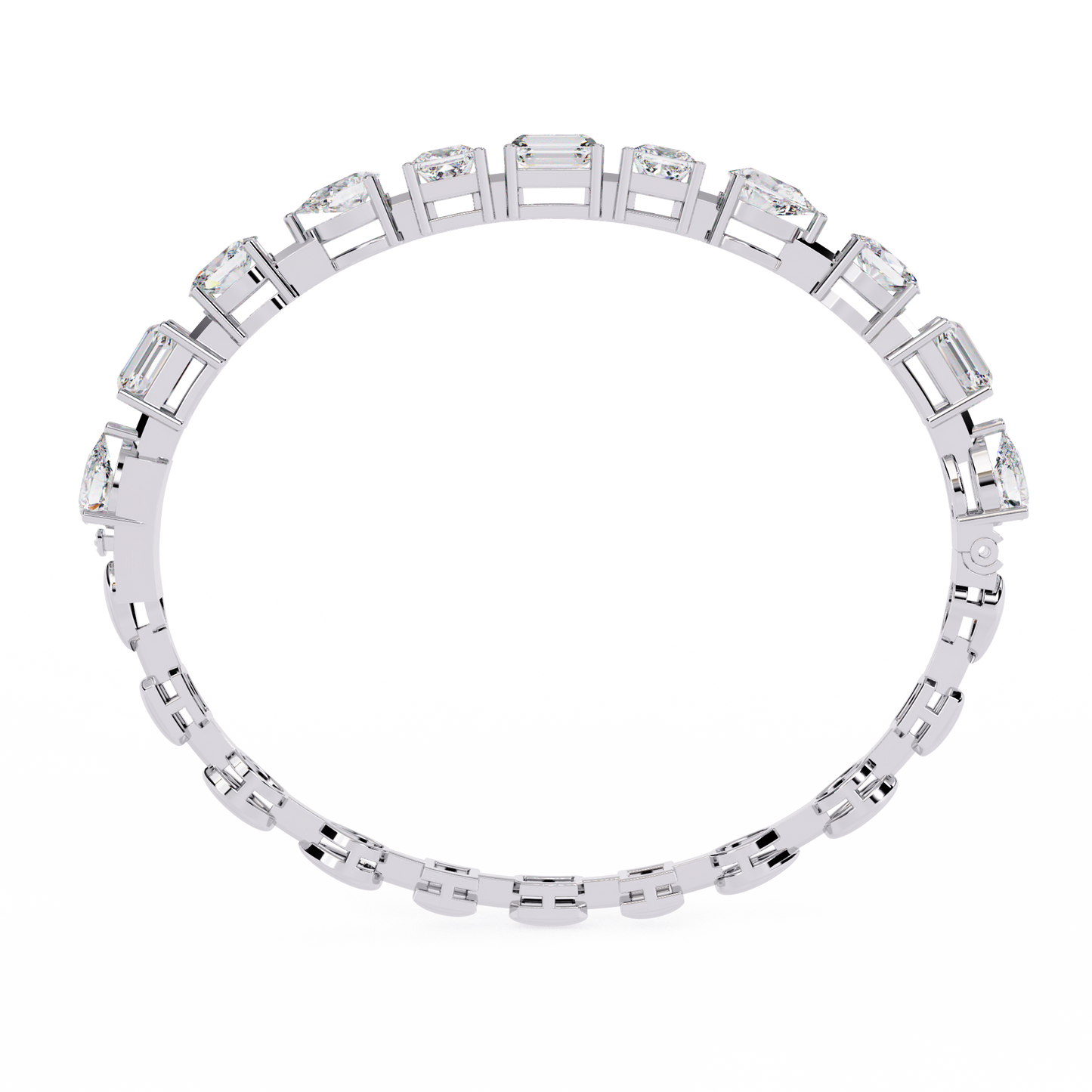 prism cut lab grown diamond bracelet
