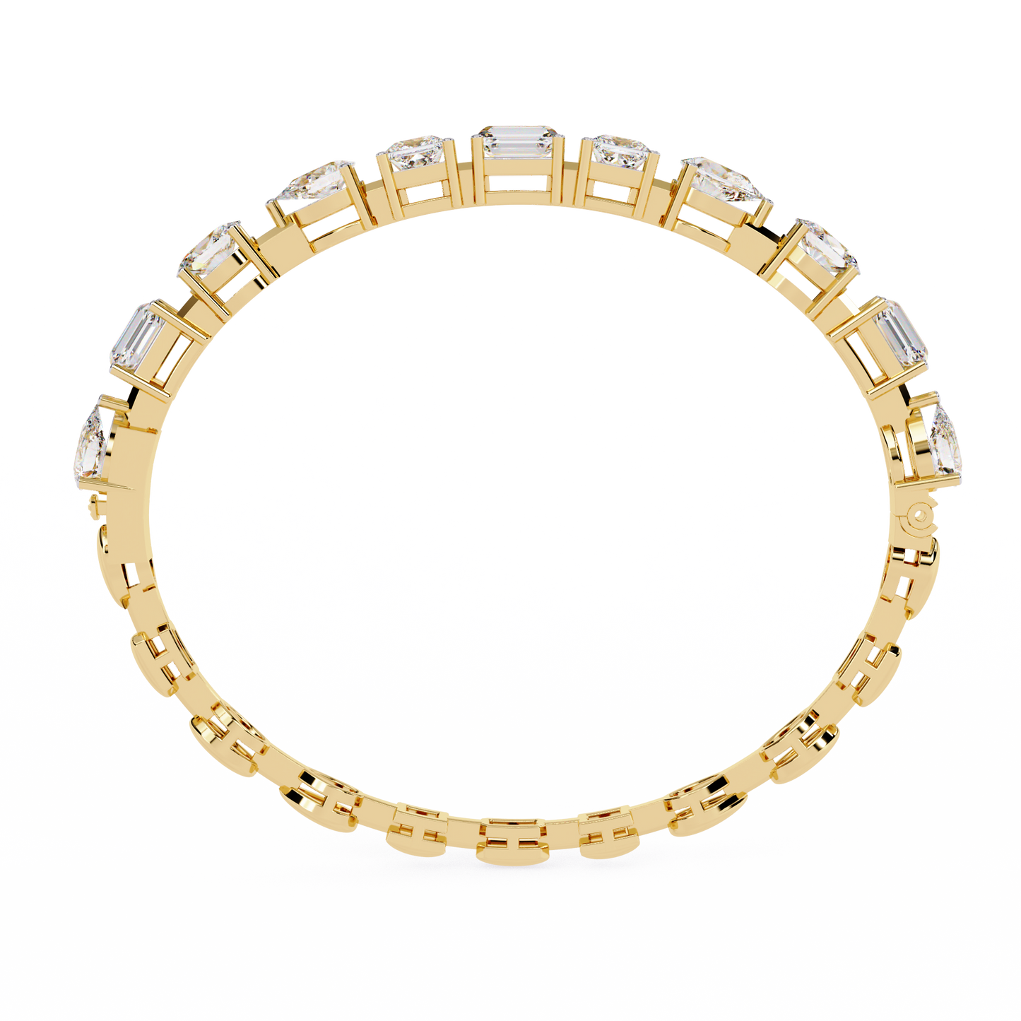 prism cut lab grown diamond bracelet