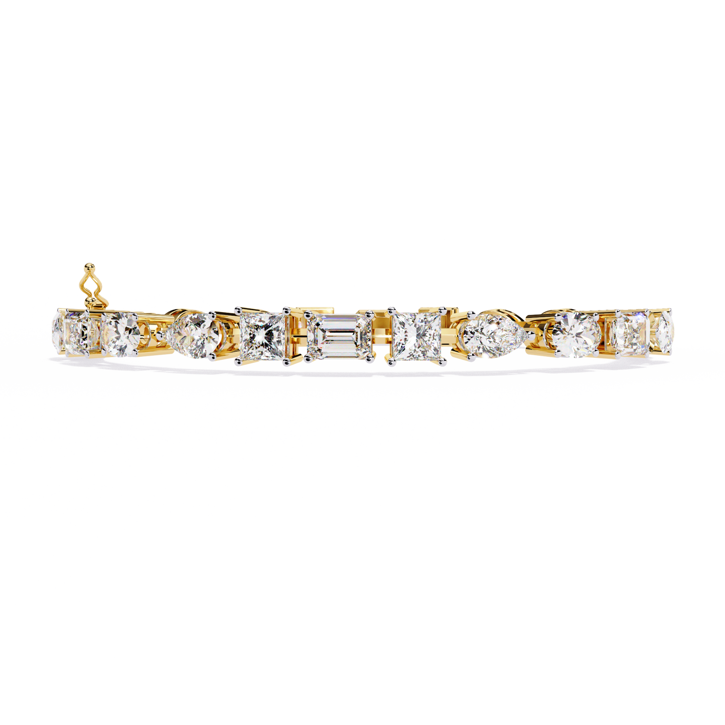 prism cut lab grown diamond bracelet