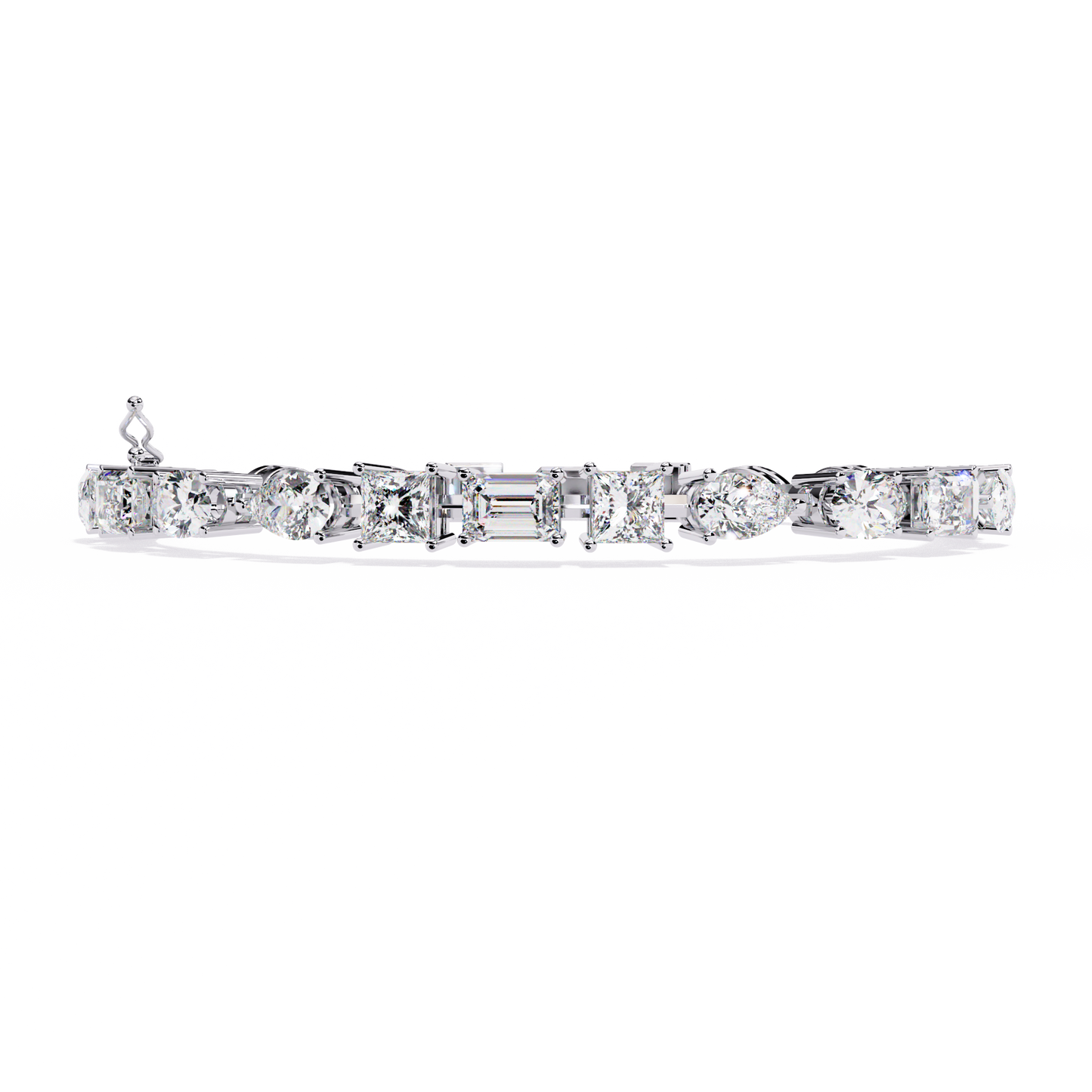 prism cut lab grown diamond bracelet