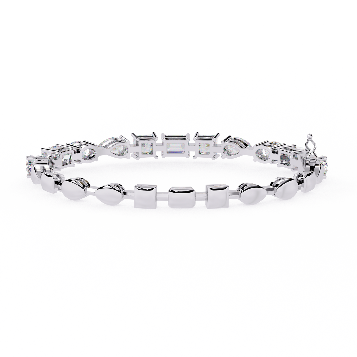 prism cut lab grown diamond bracelet