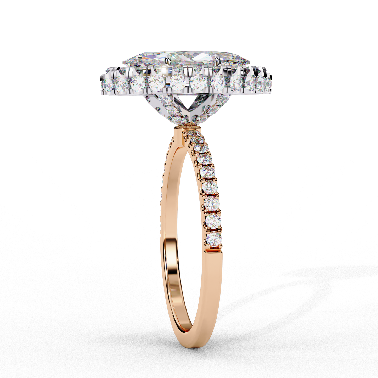 majestic marquise double halo lab grown diamond ring