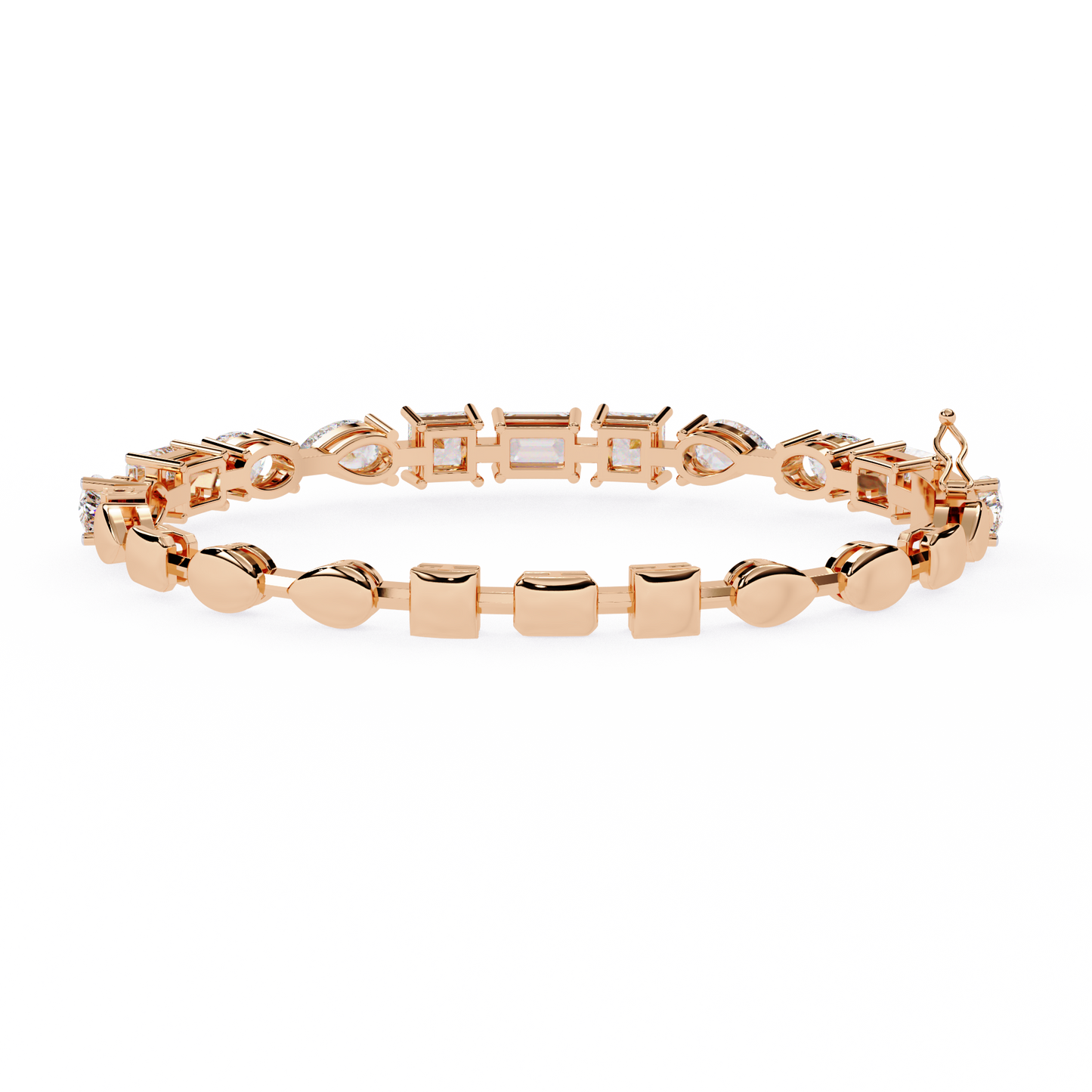 prism cut lab grown diamond bracelet