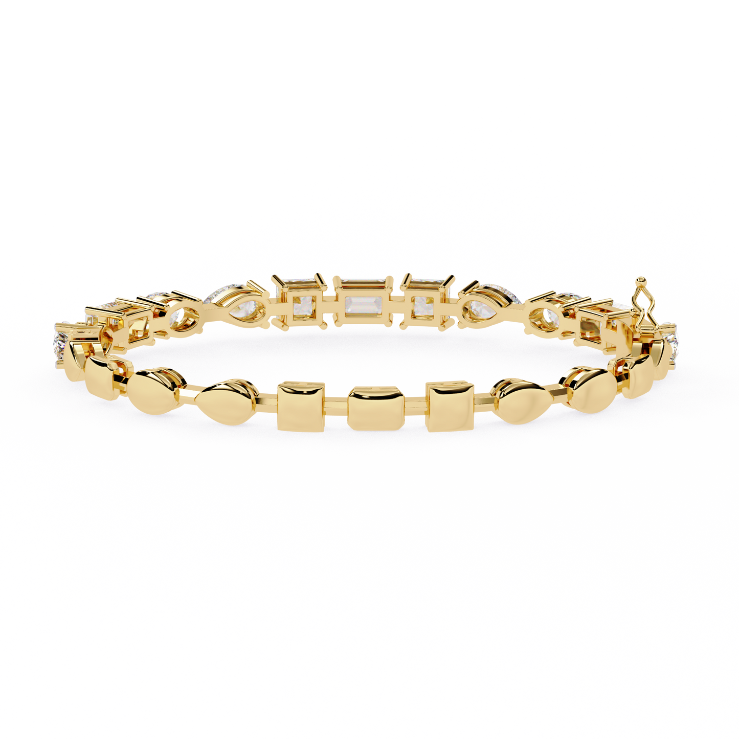 prism cut lab grown diamond bracelet