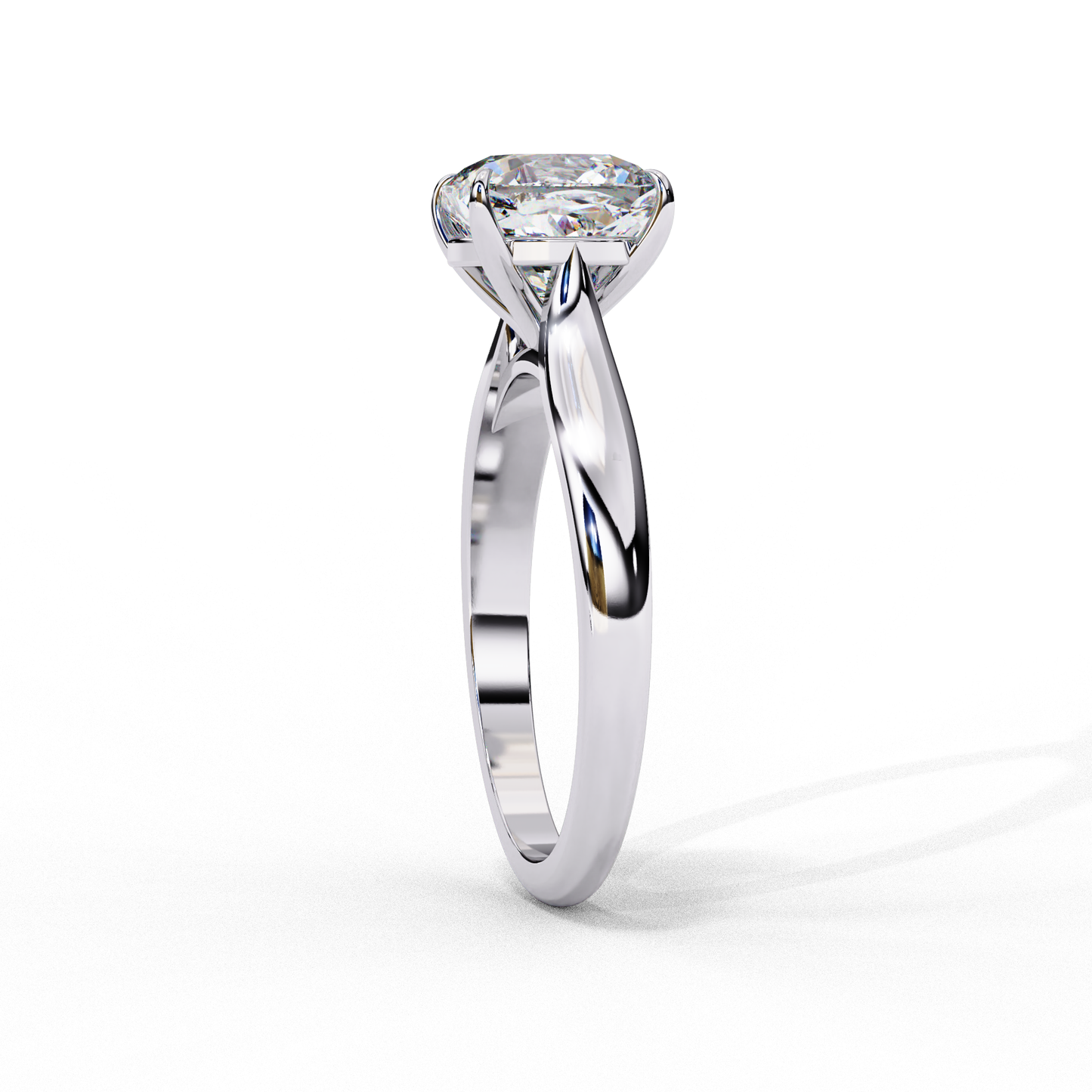 pure grace cushion solitaire lab grown diamond ring