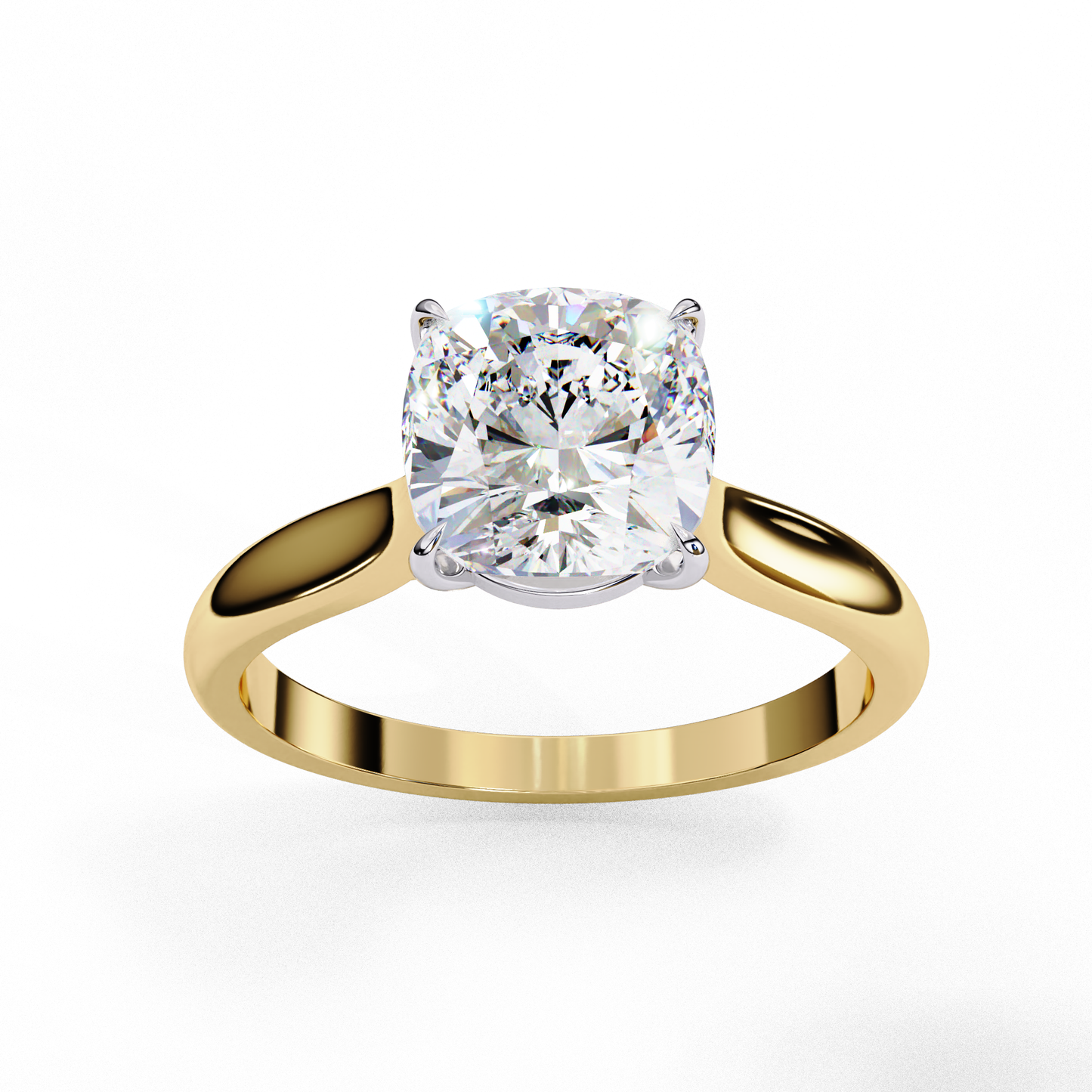 pure grace cushion solitaire lab grown diamond ring