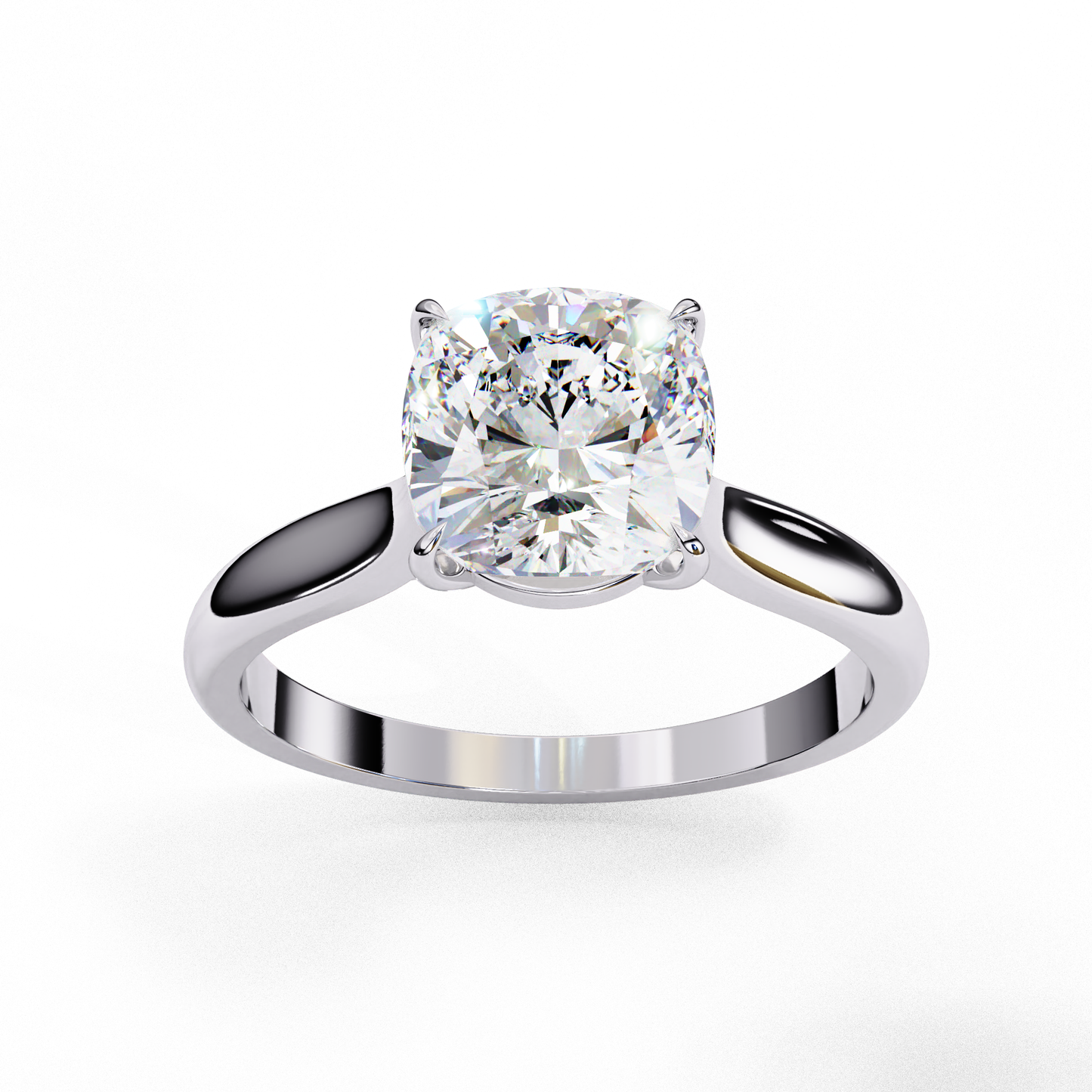 pure grace cushion solitaire lab grown diamond ring