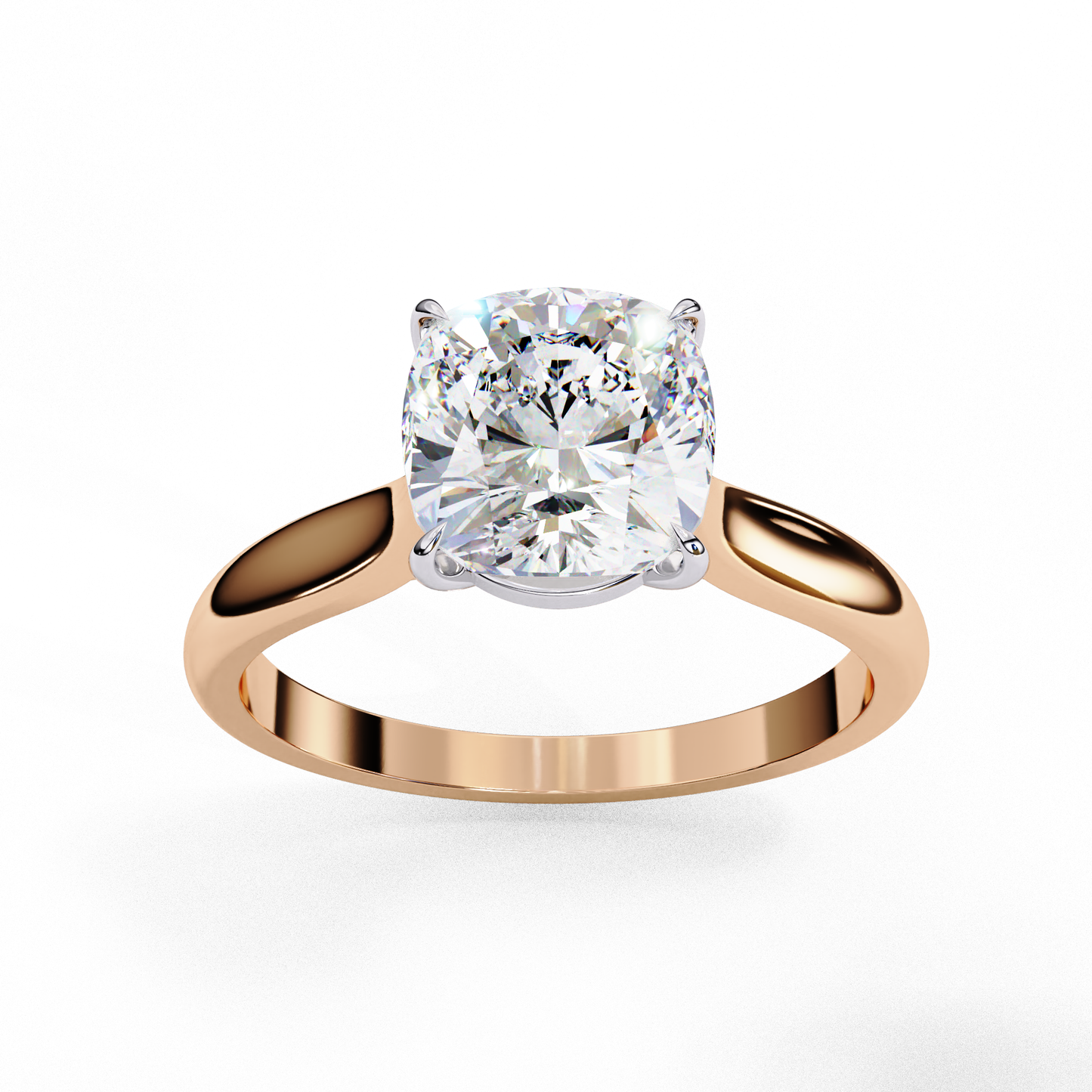pure grace cushion solitaire lab grown diamond ring