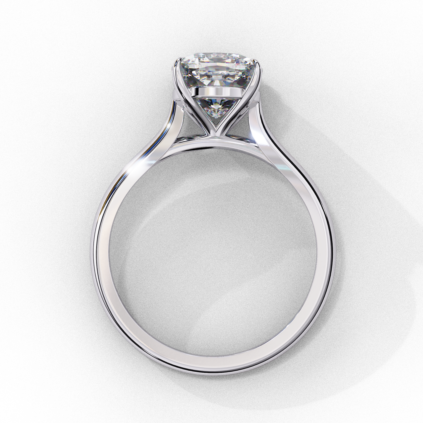 pure grace cushion solitaire lab grown diamond ring