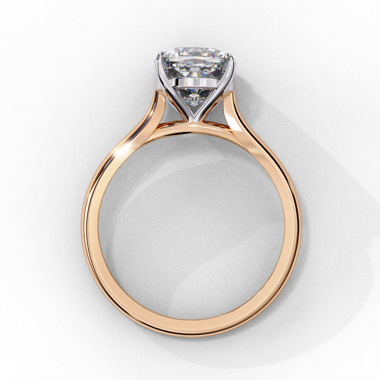 pure grace cushion solitaire lab grown diamond ring
