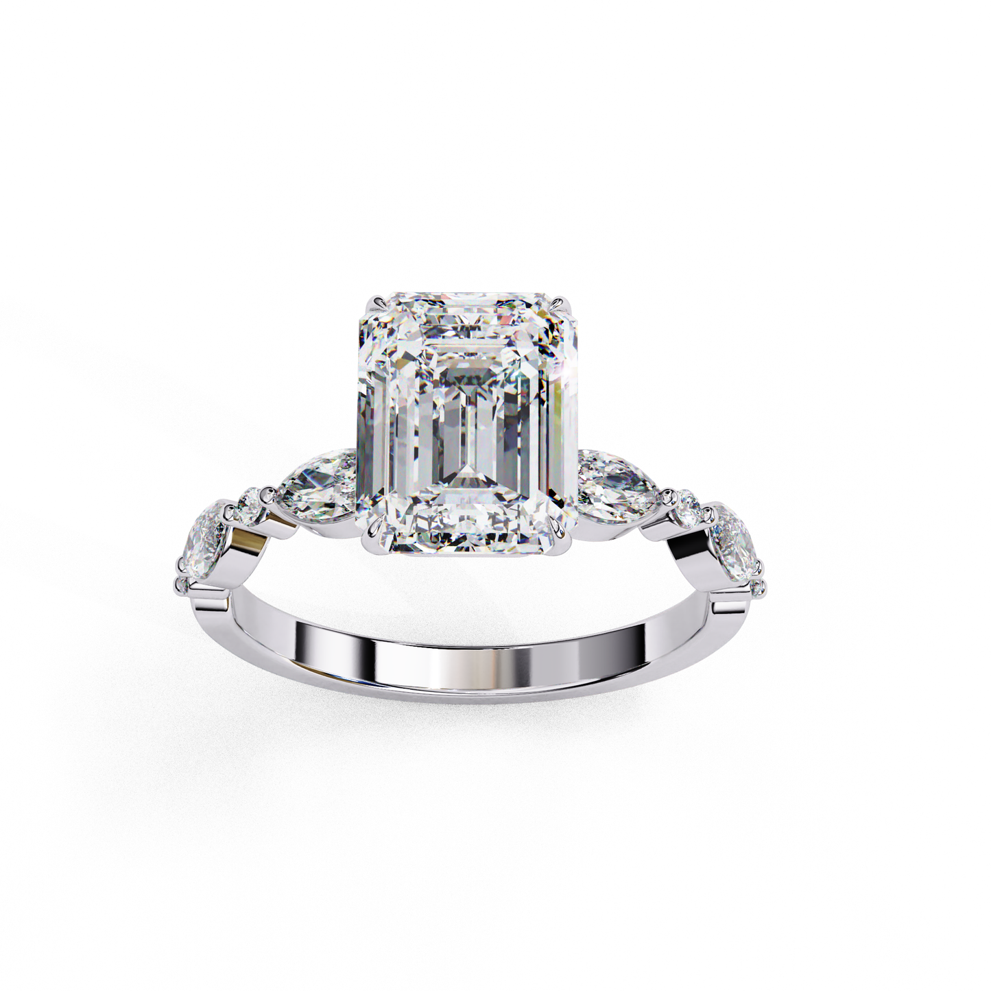 seraphine emerald lab grown diamond ring