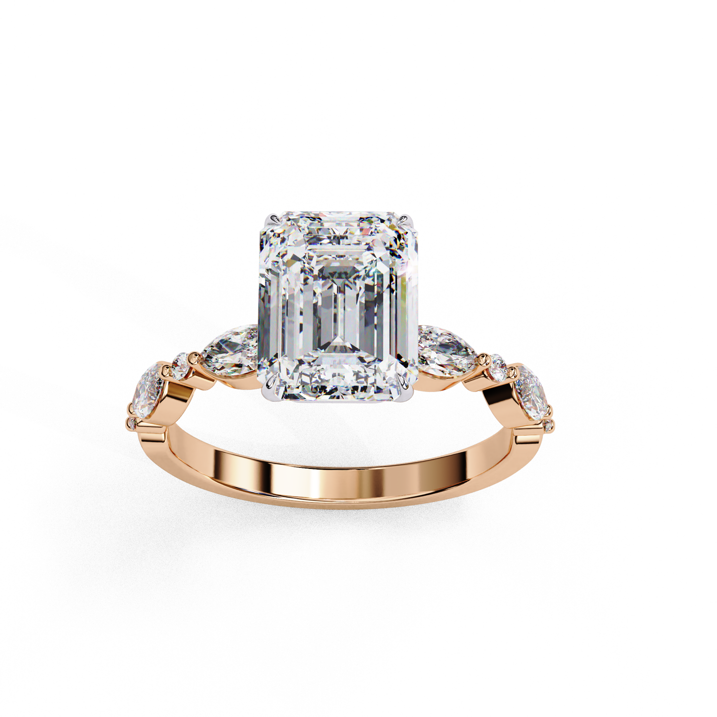 seraphine emerald lab grown diamond ring