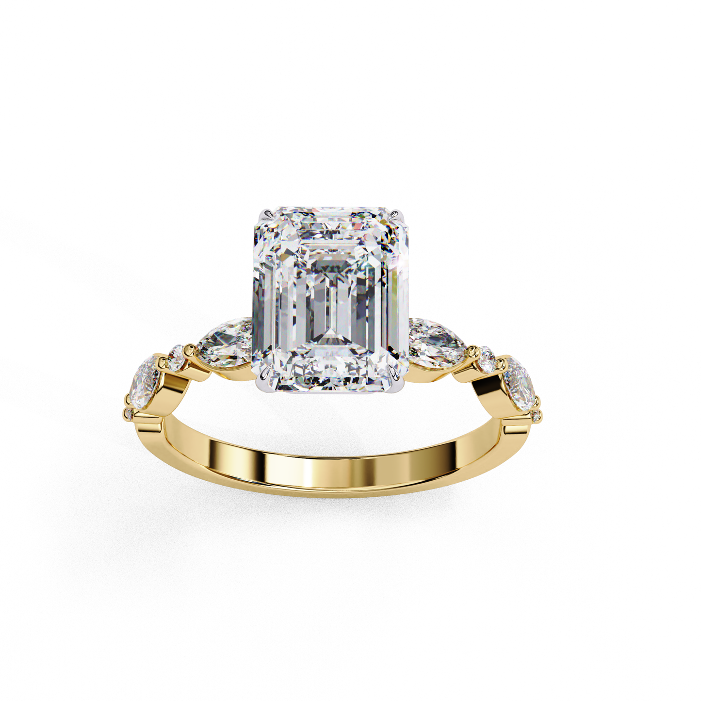seraphine emerald lab grown diamond ring