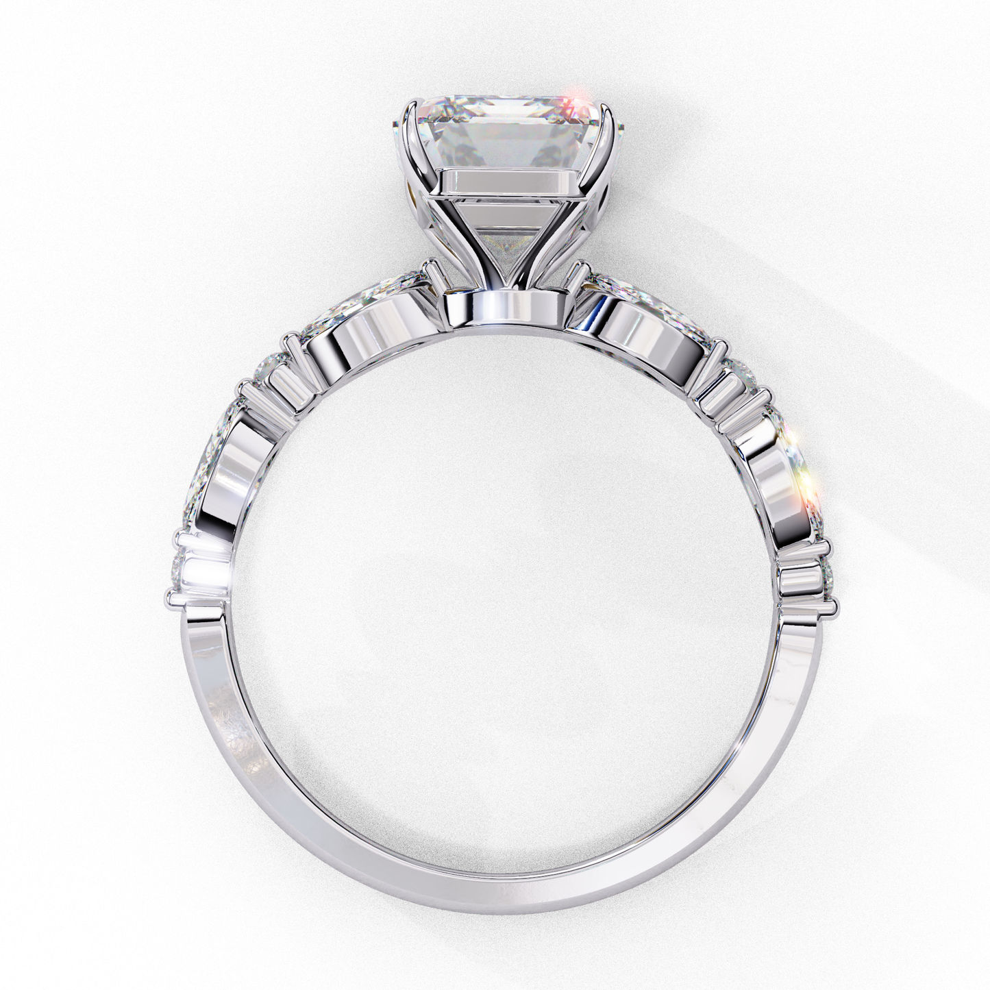 seraphine emerald lab grown diamond ring