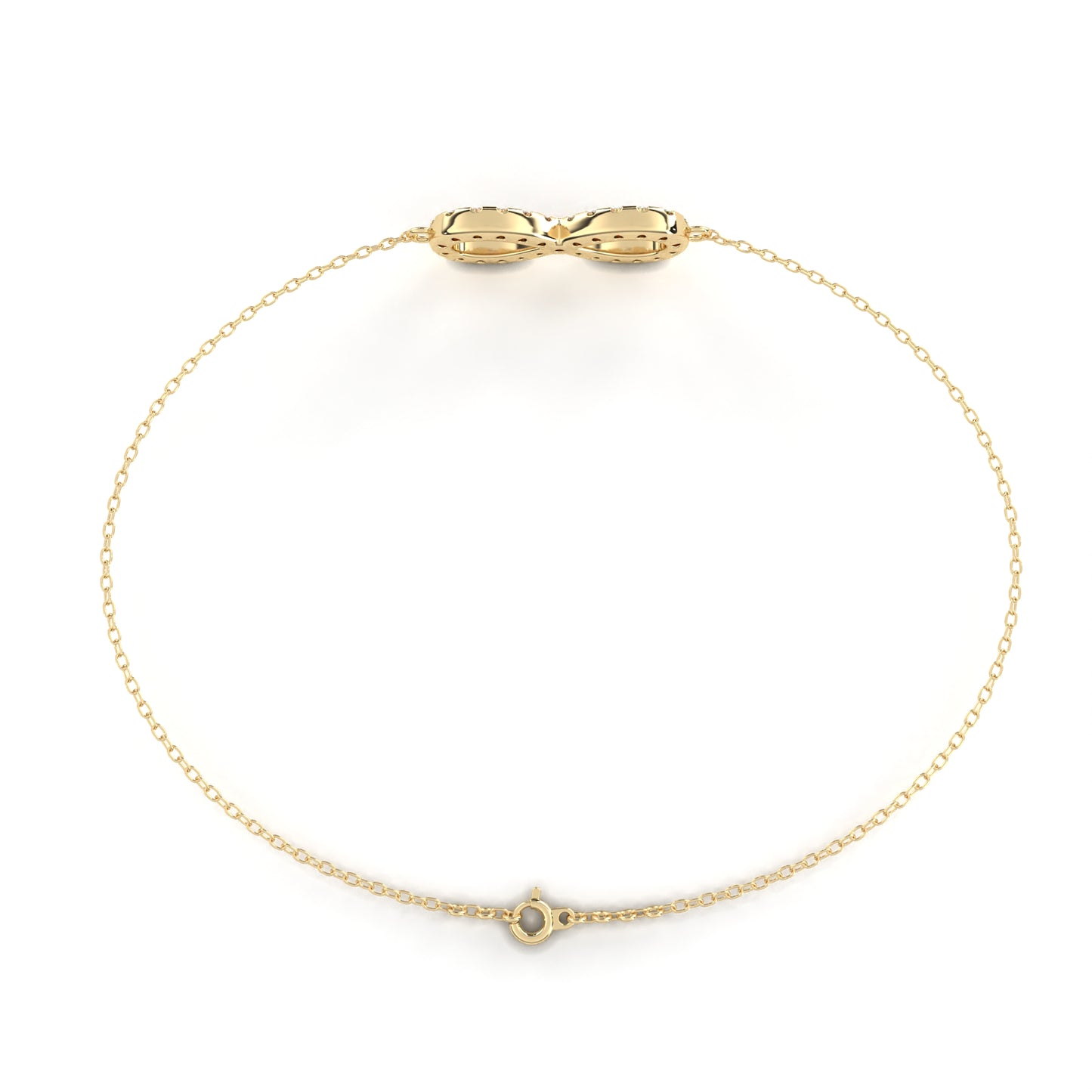 eternity halo lab grown diamond infinity bracelet