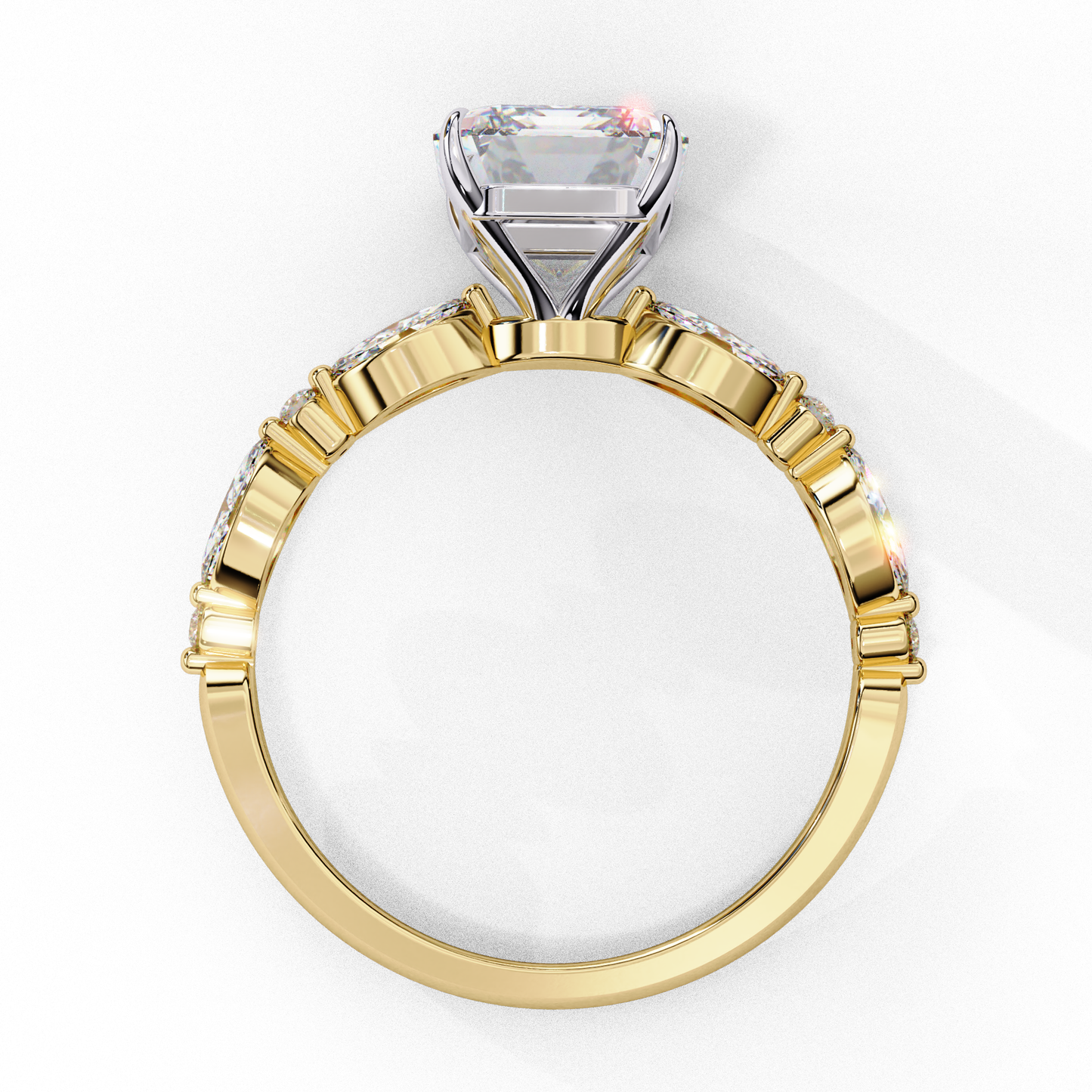 seraphine emerald lab grown diamond ring