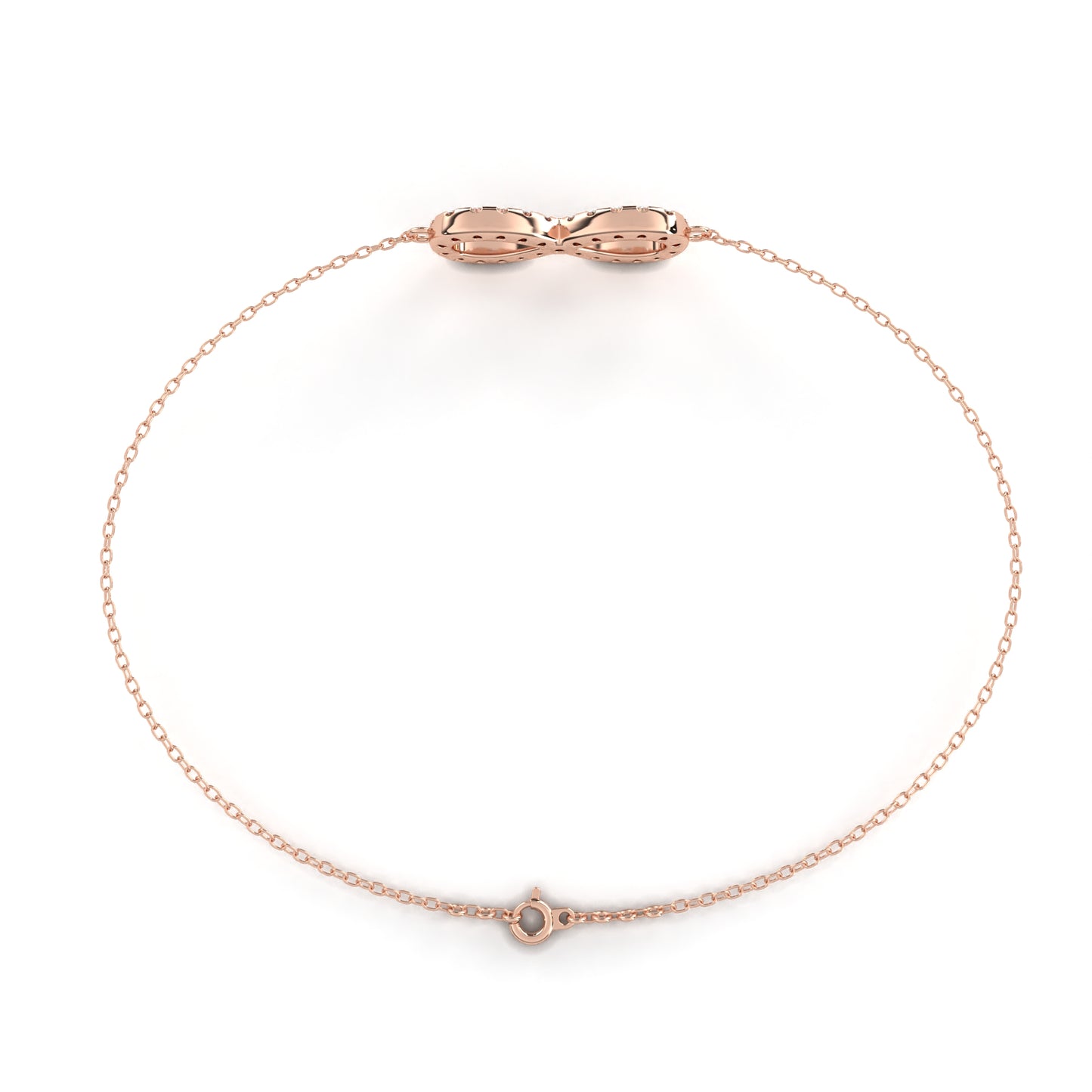 eternity halo lab grown diamond infinity bracelet