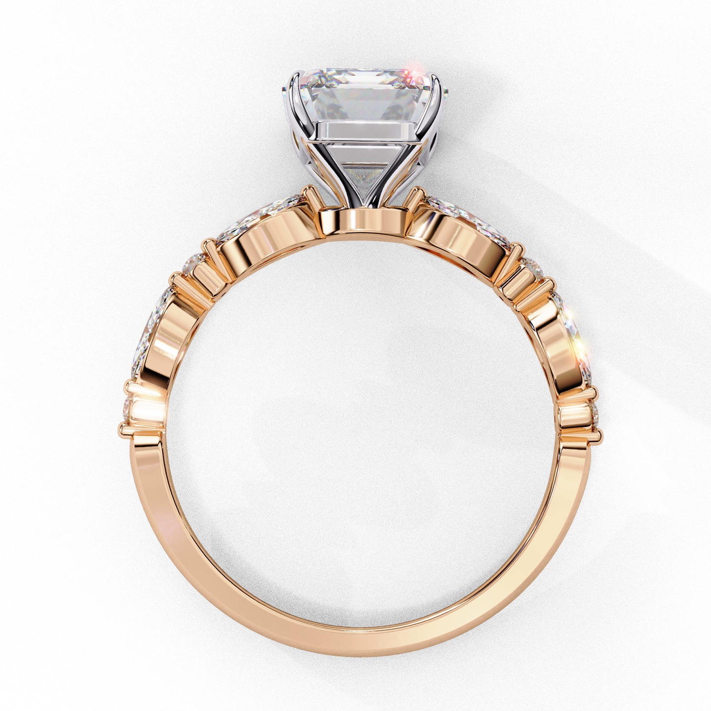seraphine emerald lab grown diamond ring