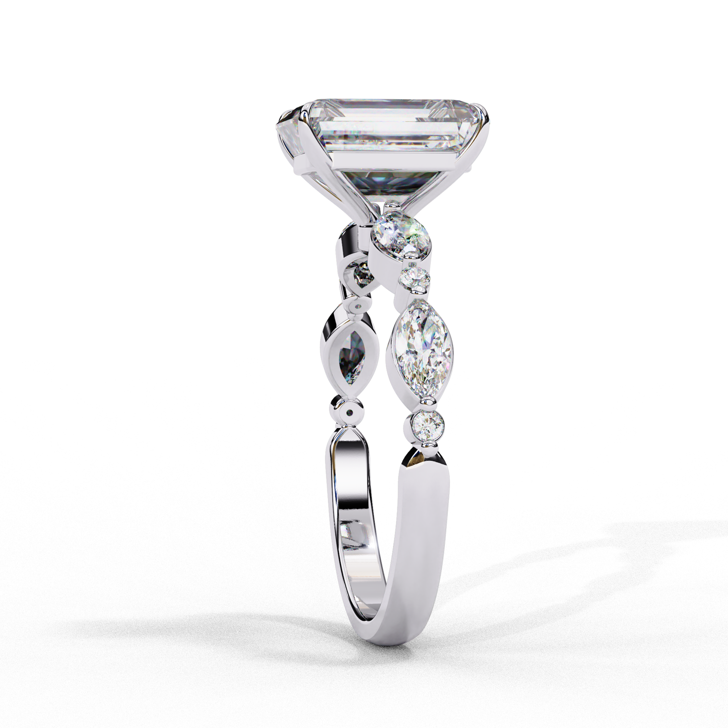 seraphine emerald lab grown diamond ring