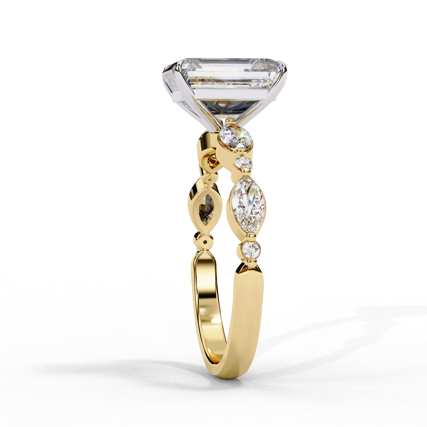 seraphine emerald lab grown diamond ring
