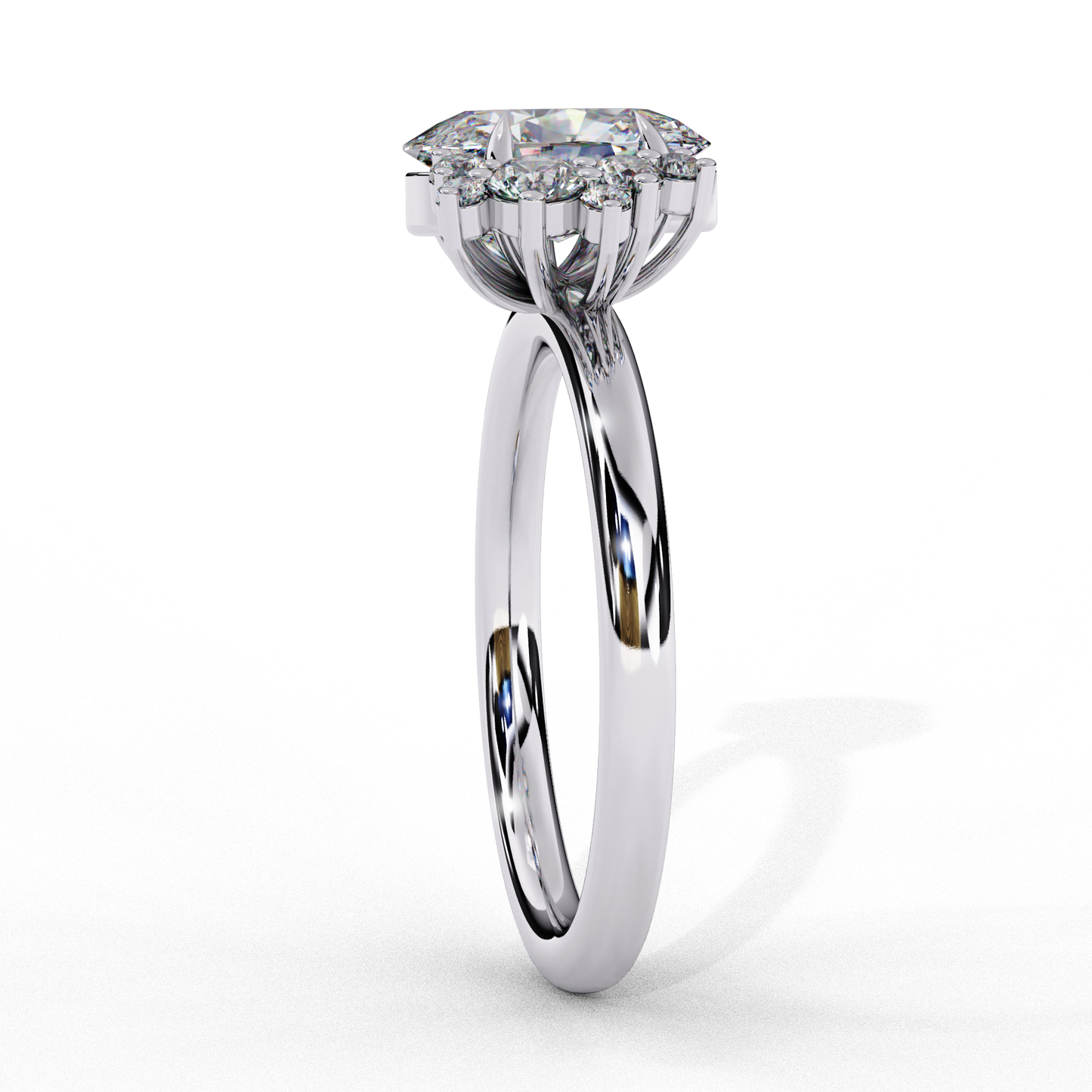 fleuris round lab grown diamond ring