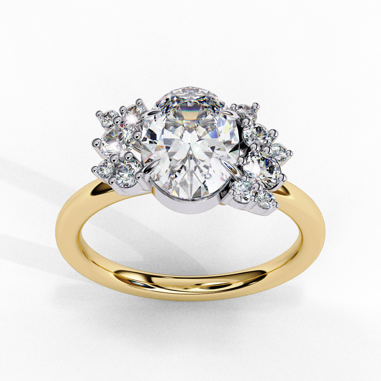 fleuris round lab grown diamond ring