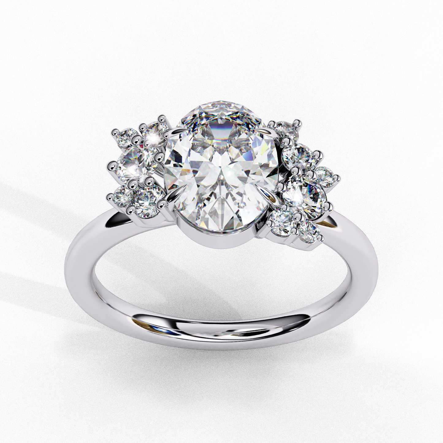 fleuris round lab grown diamond ring