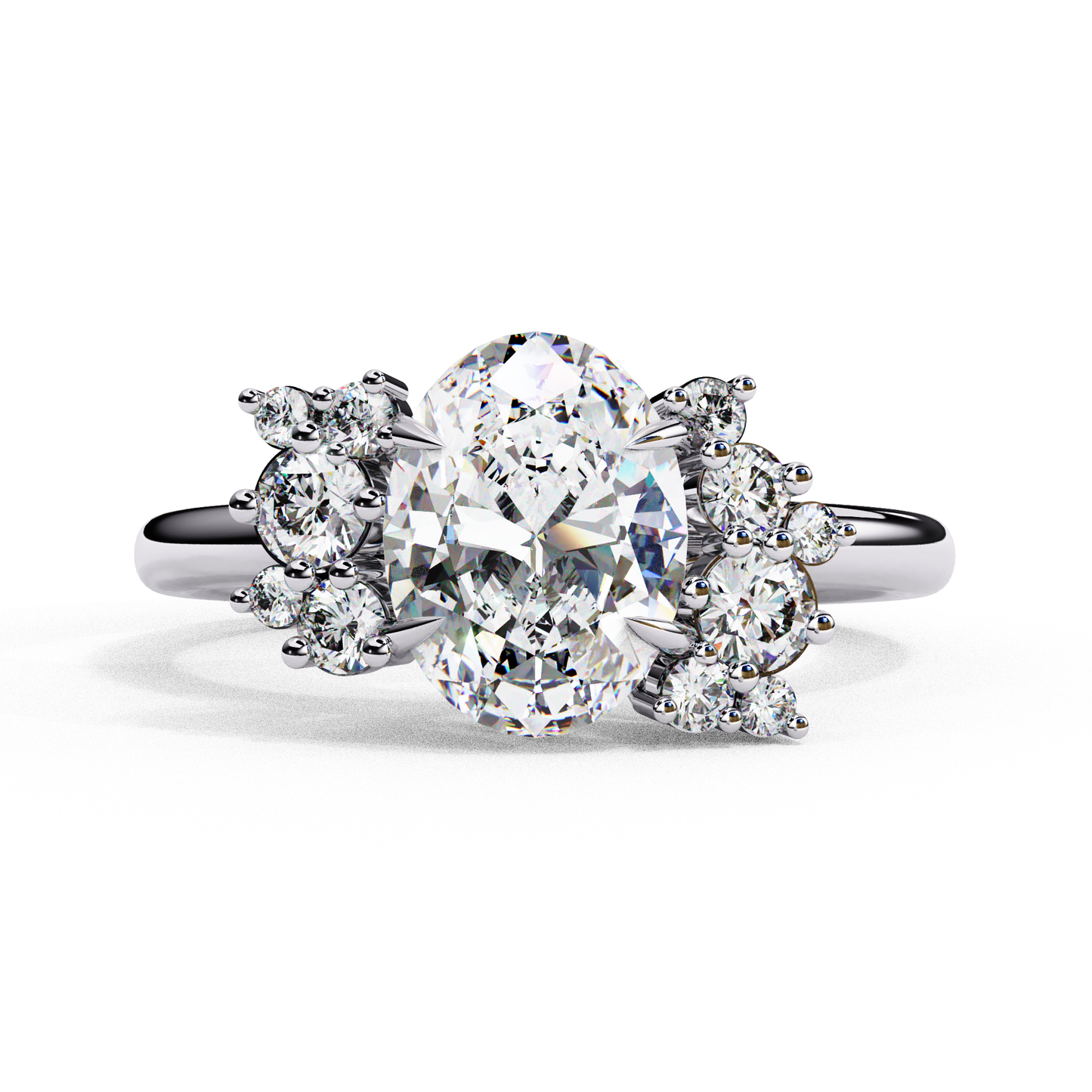 fleuris round lab grown diamond ring