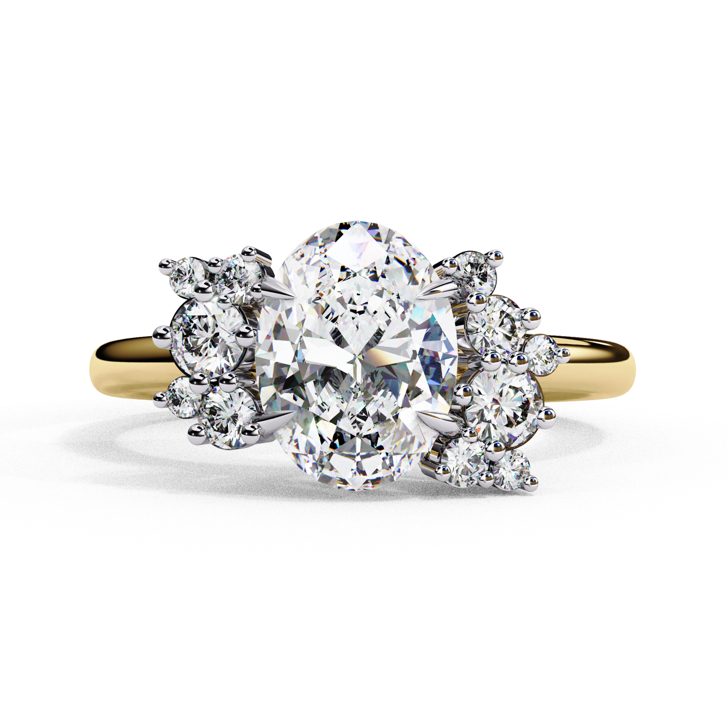 fleuris round lab grown diamond ring