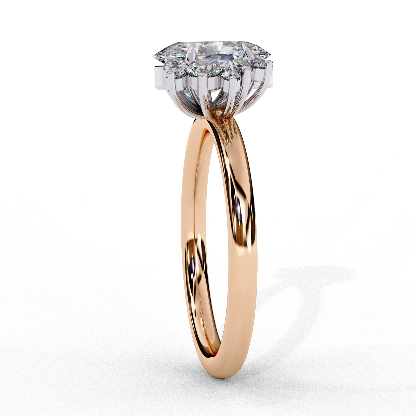 fleuris round lab grown diamond ring