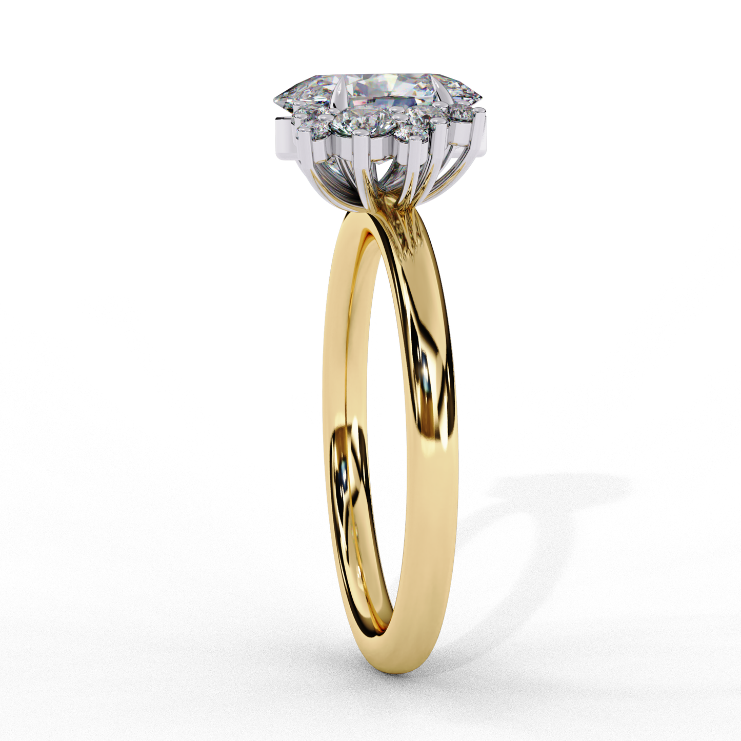 fleuris round lab grown diamond ring