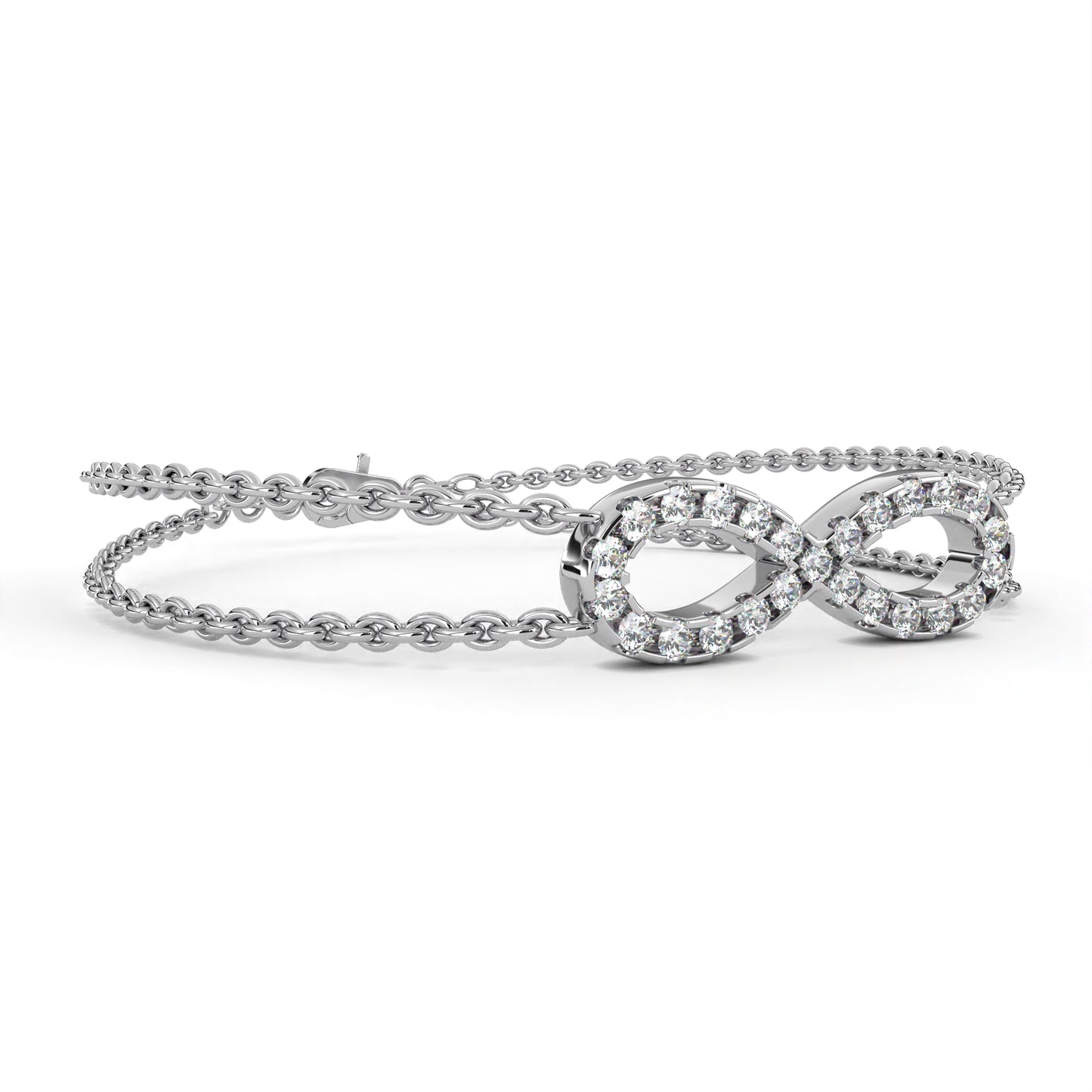 infinity spark lab grown diamond bracelet