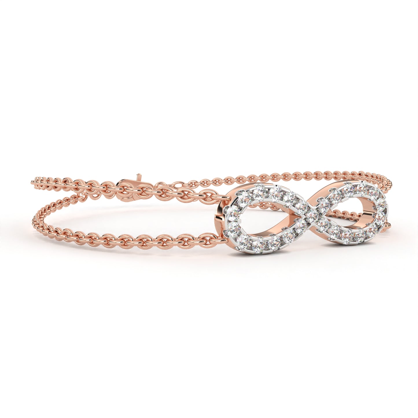 infinity spark lab grown diamond bracelet