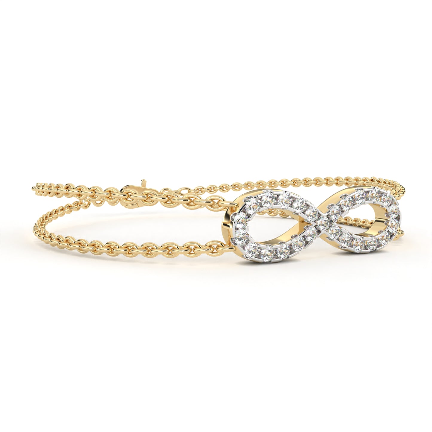 infinity spark lab grown diamond bracelet