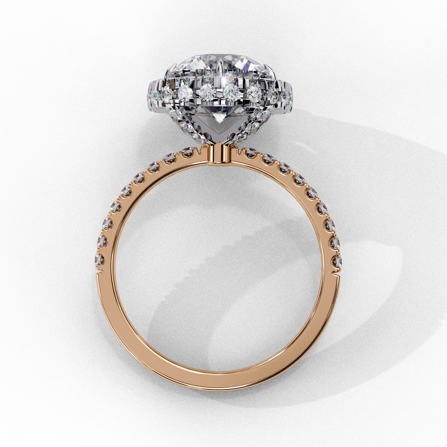 crown jewel round lab grown diamond ring