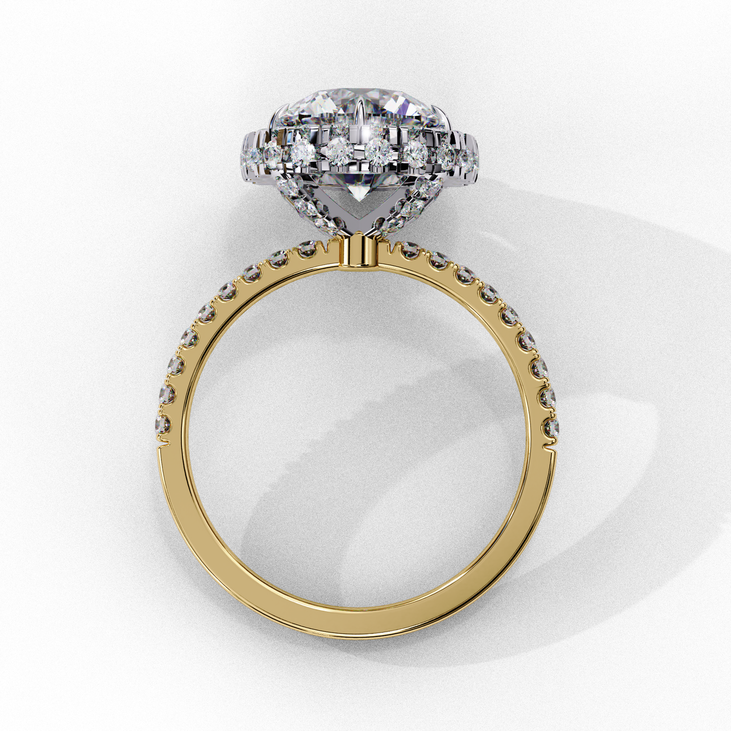 crown jewel round lab grown diamond ring